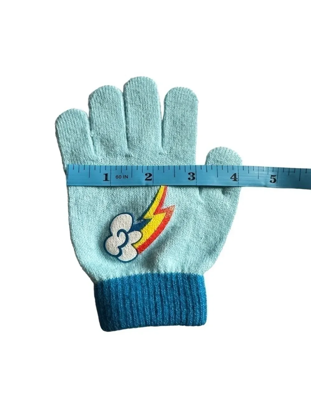 My Little Pony Girls Blue Rainbow Dash Winter Hat & Matching Gloves OSFM